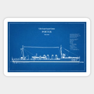 United States Coast Guard Cutter Porter cg-7 - AD Sticker